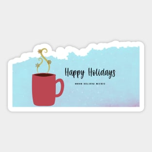 Watercolor Happy Holidays - Seasonal Greeting Design Sticker